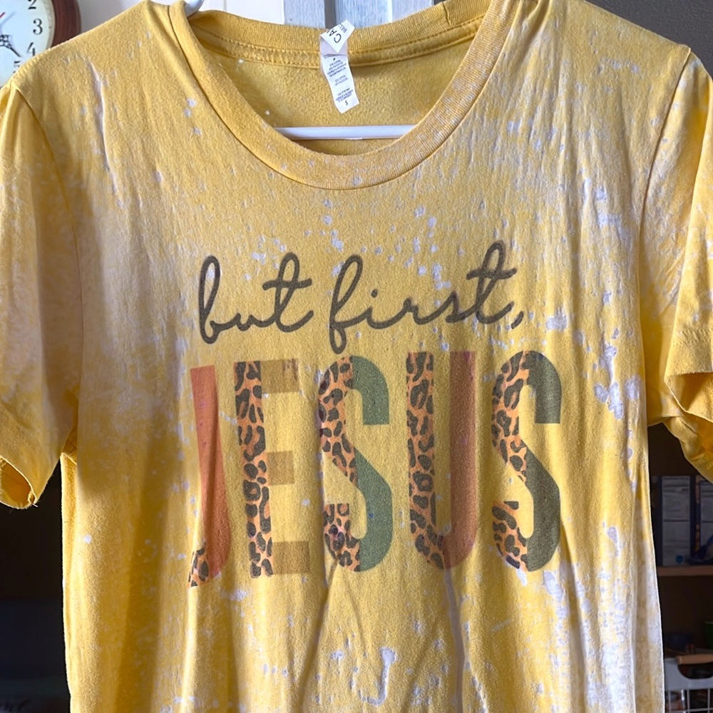 Yellow and Black Graphic Short Sleeve Tee